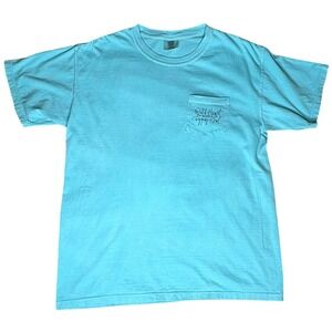 Comfort Colors Mens Graphic T Shirt Aqua Blue Sailboat Gypsy Soul Pocket Tee